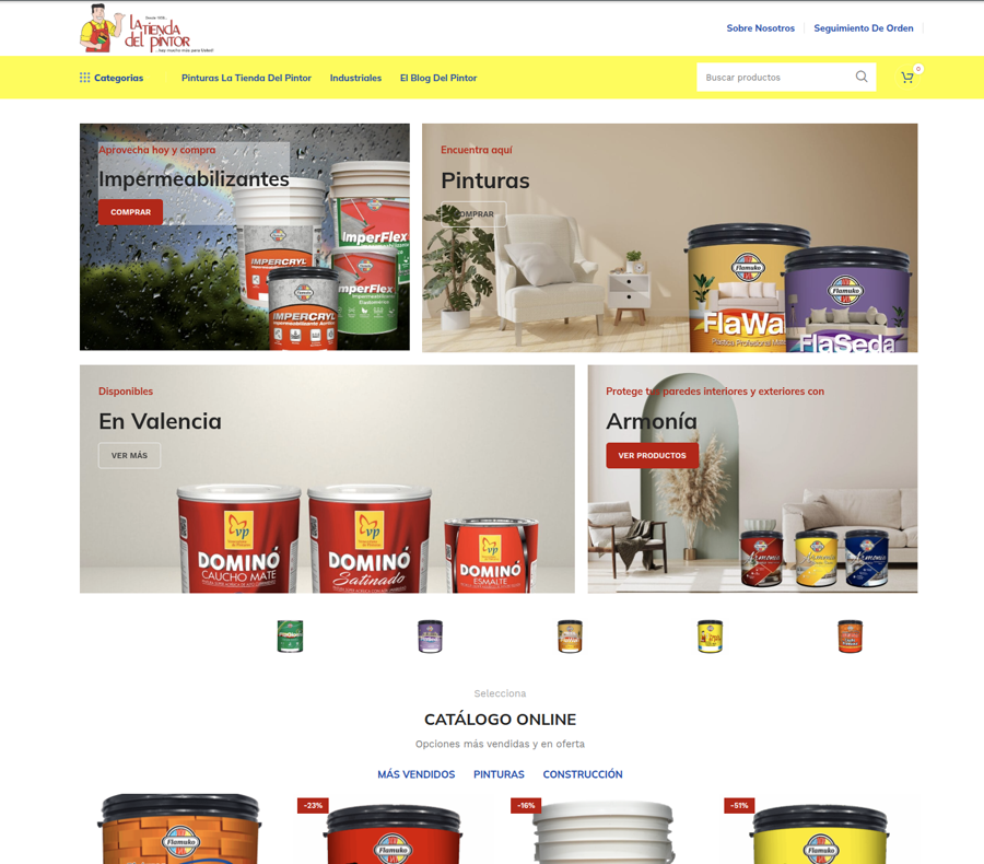 La Tienda del Pintor, the paint supplier storefront this payment gateway was built for